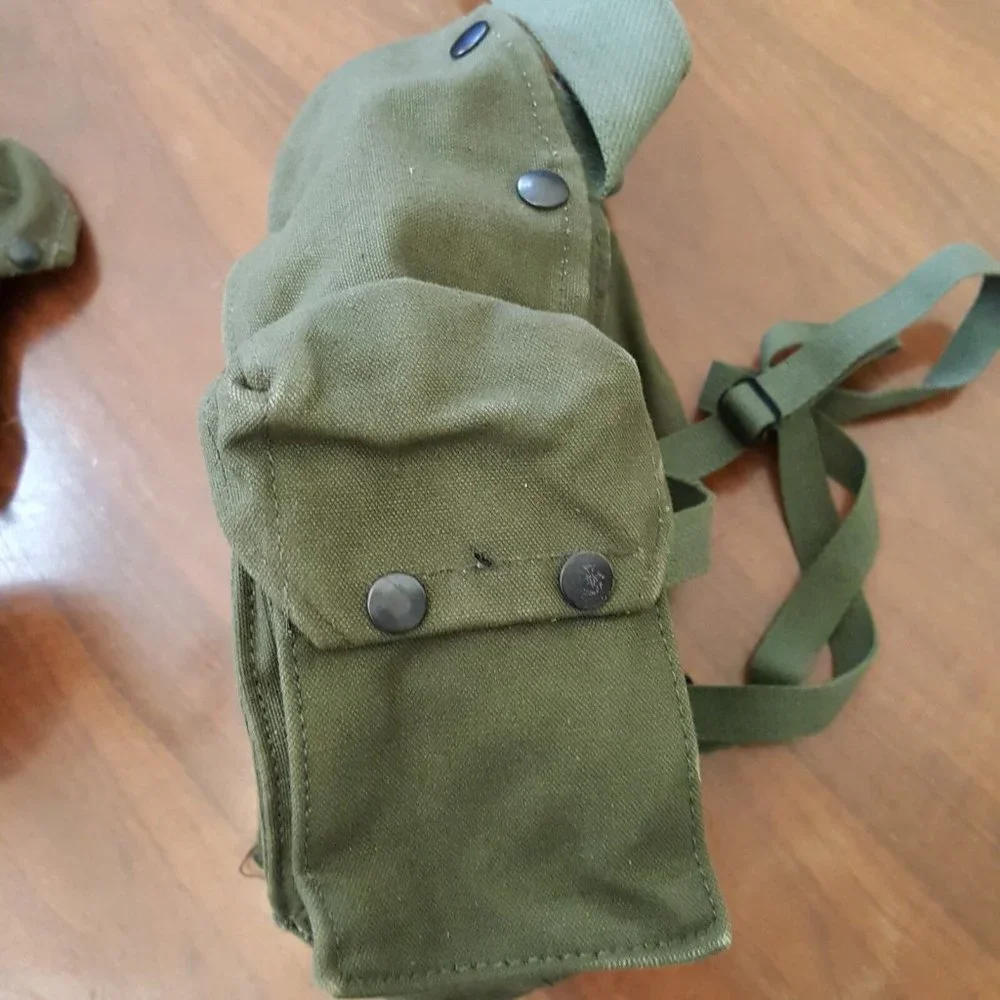 US ARMY GAS Mask Canvas Bag Chemical Biological Field M17 BAG ONLY Hipster #1
